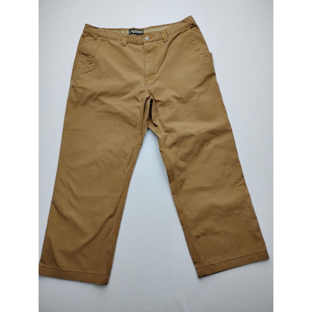 Mountain Khakis Army Duck Canvas Work Pants‎ Mens size 38x28 Hemmed